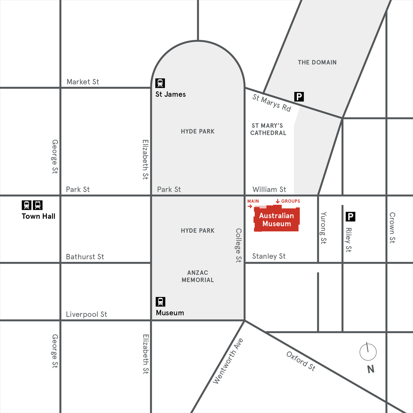 Australian Museum Location map