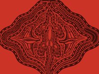 Barka, The Forgotten River, First Nations exhibition header. Artwork by Uncle Badger Bates, Barkandji