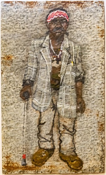 Denis Wilson 'Crow' portrait for Barka: The Forgotten River exhibition