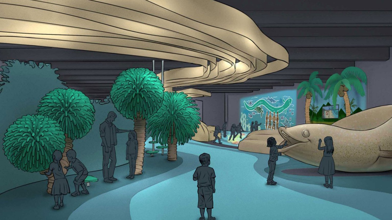 Artist's render of the entrance and pathway to Burra