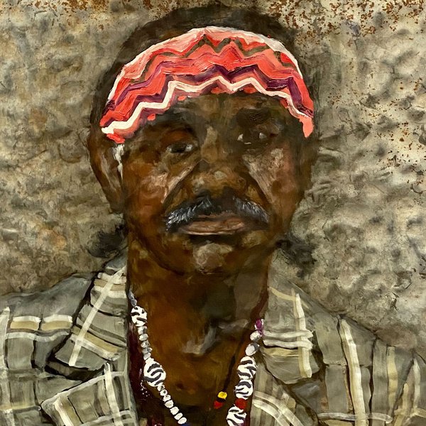 Crow portrait for Barka: The Forgotten River exhibition by Justine Muller.