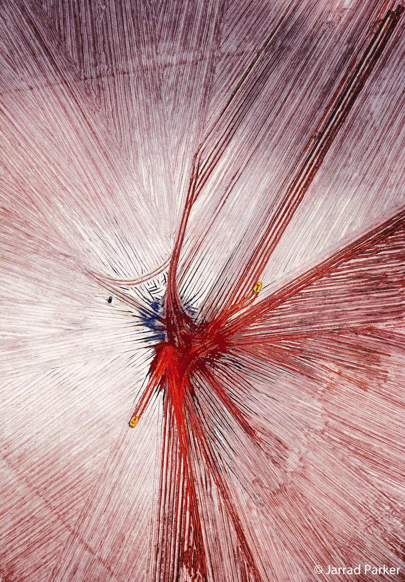 Red stained wastewaters