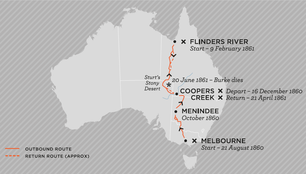 Burke and Wills map