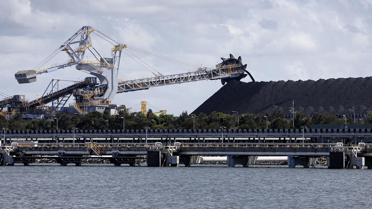 A coal stockpile at Newcastle (file image)