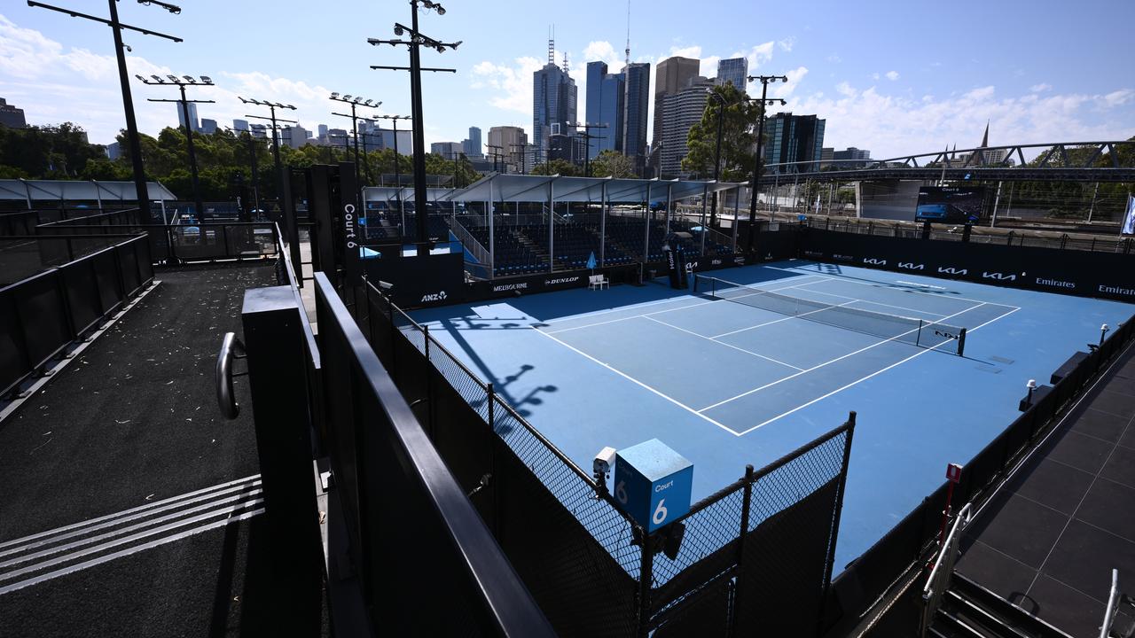 A file photo of the Australian Open during suspended play 