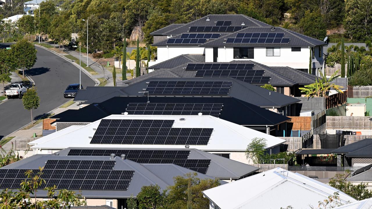 Homes with solar panels (file image)