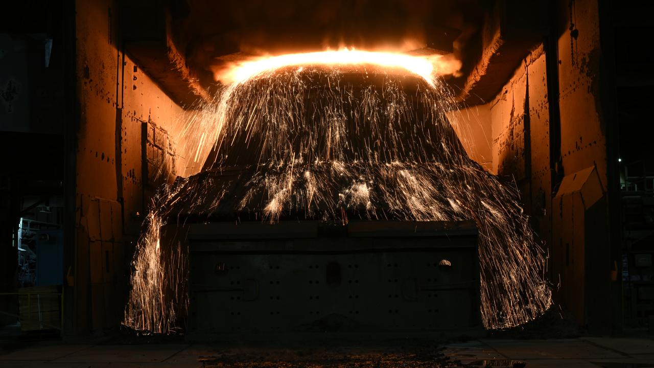 Molten steel is made at a steelworks (file image)