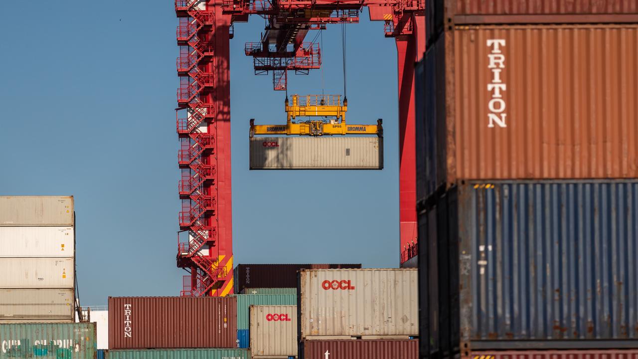 Shipping containers at Fremantle harbour (file image)