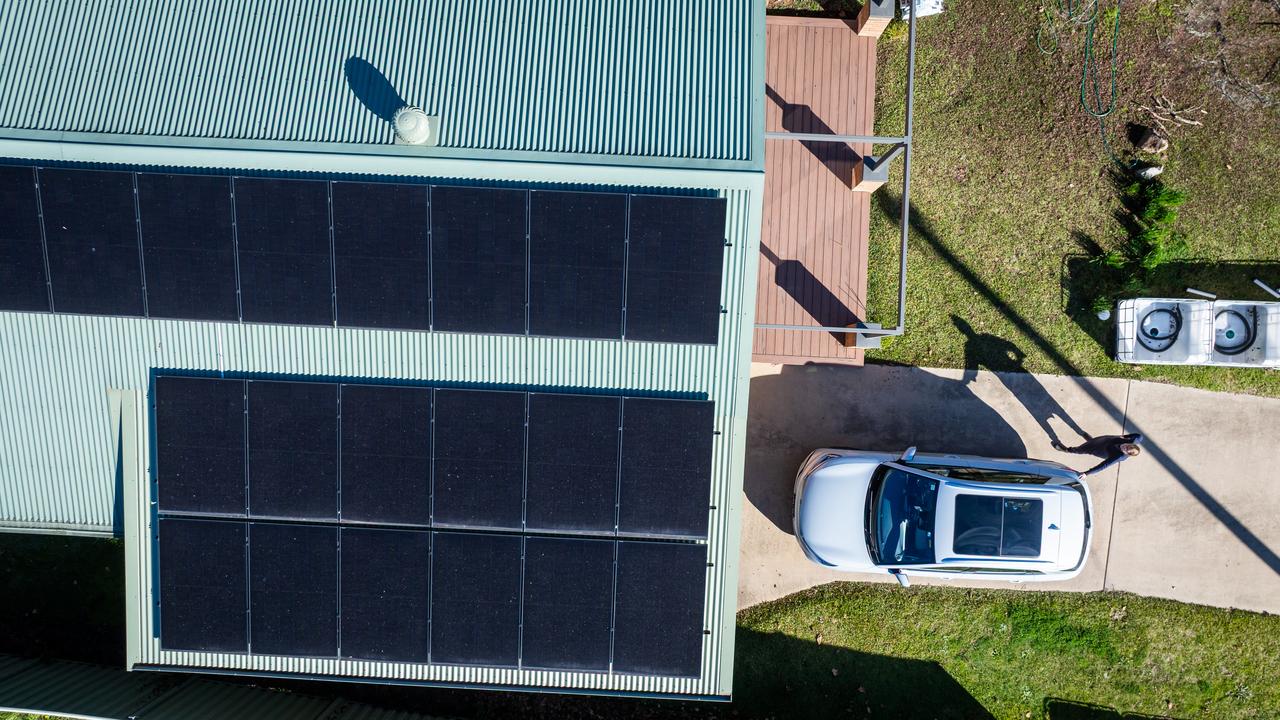 Solar panels on the roof of a house (file image)