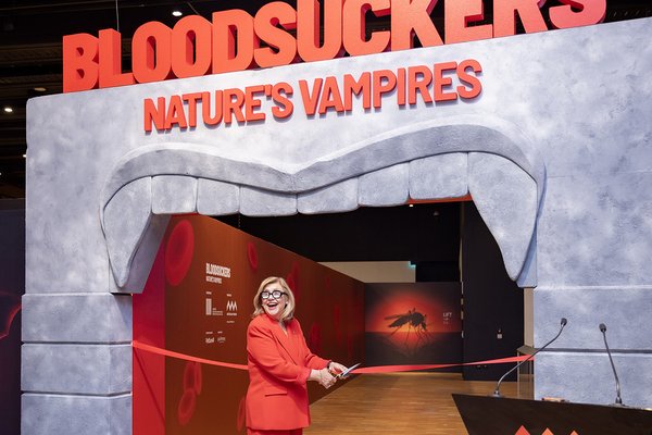 Director and CEO of the Australian Museum, Ms Kim McKay AO opens Bloodsuckers: Nature's Vampires exhibition