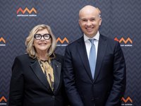 Australian Museum Director and CEO, Kim McKay with the Chair of The Climate Change Authority, Matt Kean
