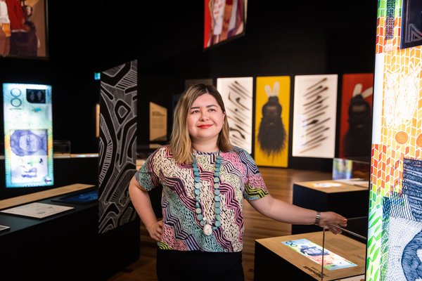 Dr Mariko Smith in the Unsettled exhibition