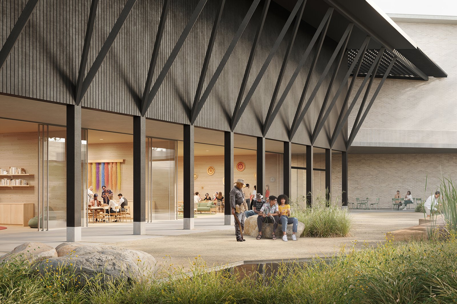 Architectural render of Australian Museum's Cultural Collections and Research Centre proposal for a world-leading collection care and research facility