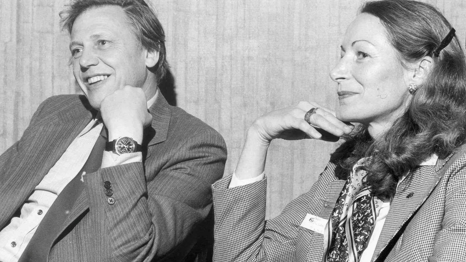 Sir David Attenborough with Susan Bridie, the executive officer of TAMS