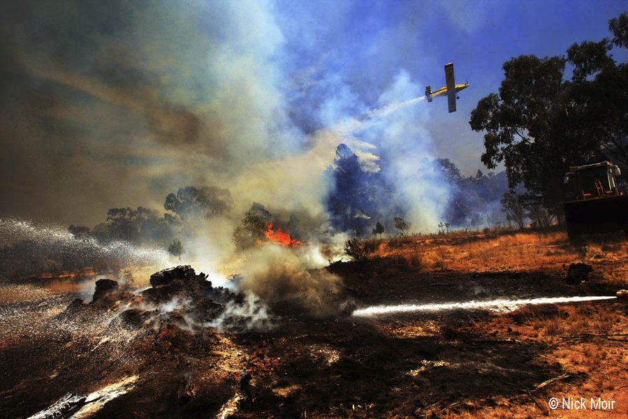 2009 Australian Geographic Nature Photographer of the Year Winner. Temora Bushfire by Nick Moir