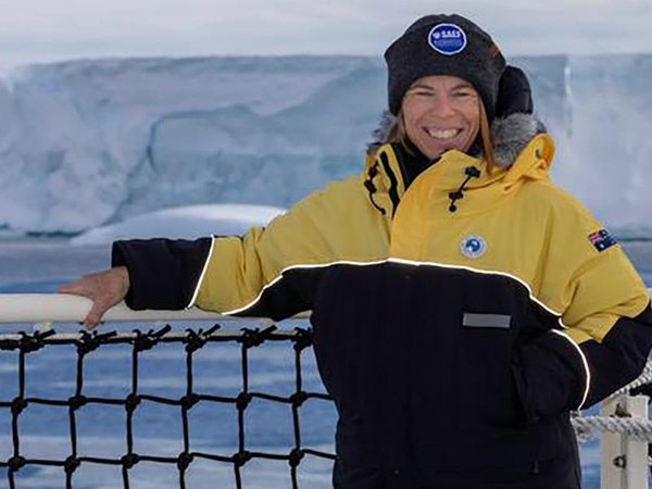 Molecular biologist Professor Jan Strugnell, in Antarcica