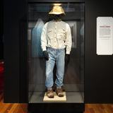 <i>Bloodsuckers: Nature's Vampires</i> exhibition featuring an outfit designed to create a physical barrier against blood-feeding animals, from a mesh hat to protective gloves and boots.