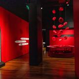 Explore what blood is made of and why it is essential to blood-feeding animals, featuring oversized blood cell models suspended above a display in <i>Bloodsuckers: Nature's Vampires</i>.