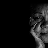 Unfinished Business - Ngarrindjeri woman Aunty Gayle exhibition banner.