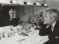 Barry Humphries in dressing room