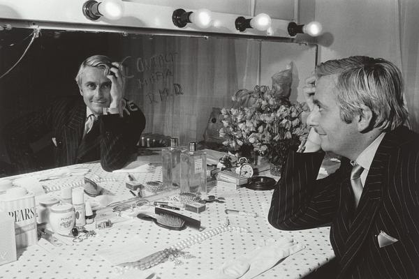 Barry Humphries in dressing room