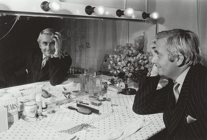 Barry Humphries in dressing room