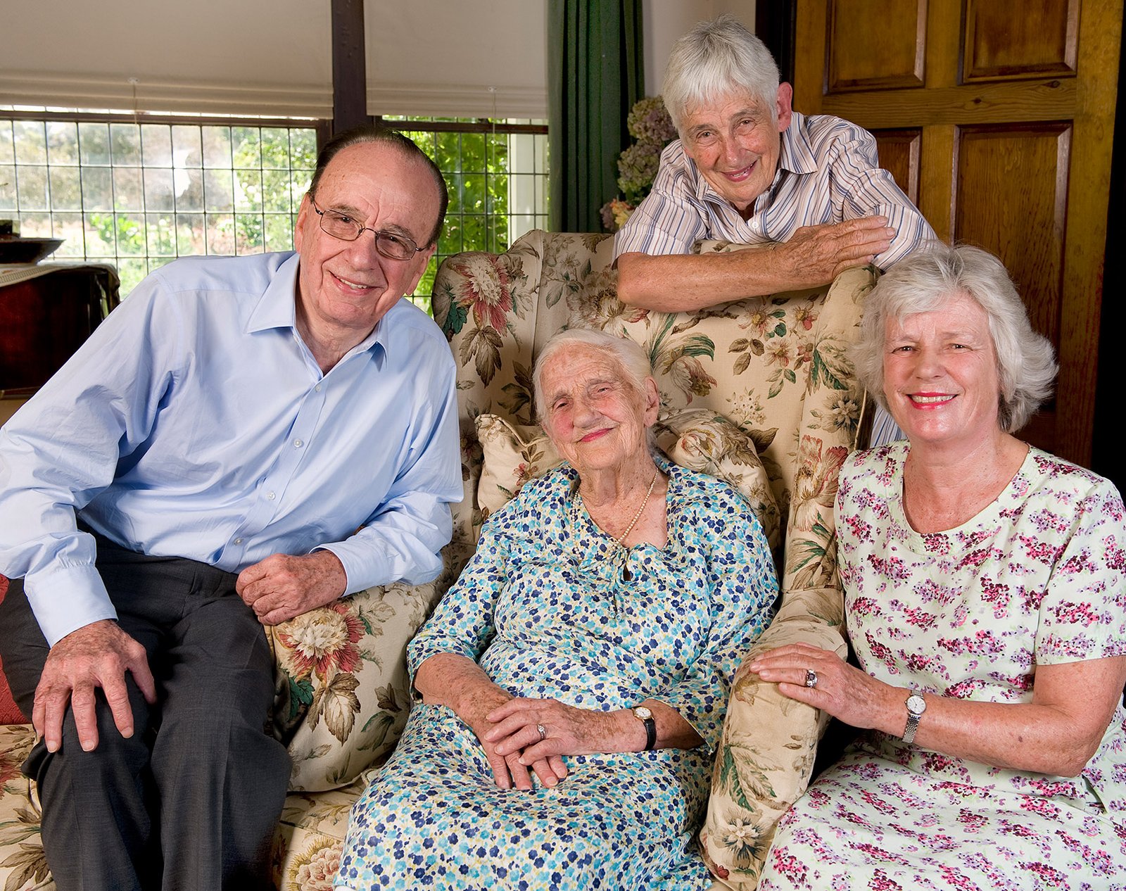 Dame Elisabeth Murdoch 100th birthday celebration at Cruden Farm, with her children