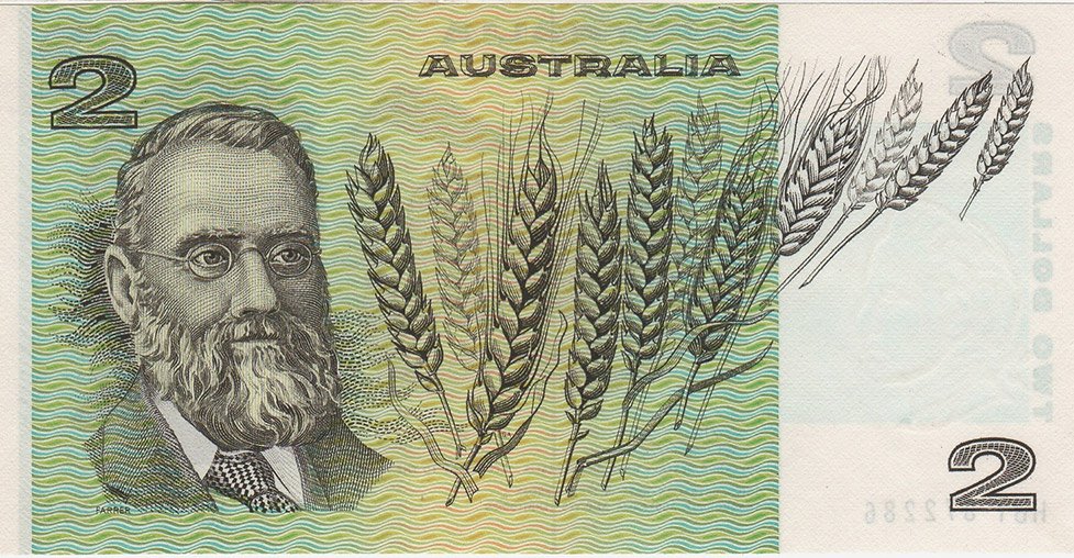 Farrer depicted on the $2 note