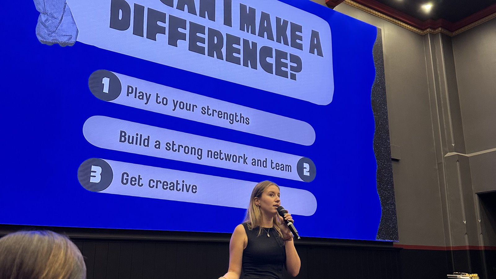 Sophia Skarparis, aka PlasticFreeSophia, at the Student Climate Leadership Forum 2025