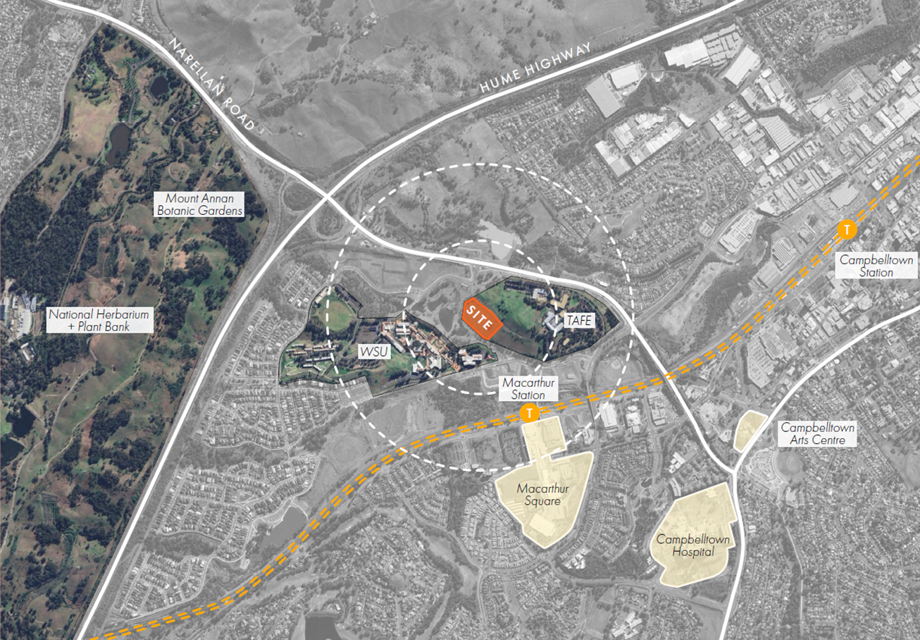 The new Australian Museum Cultural Collections and Research Centre will be situated on Dharawal land in Campbelltown within the Greater Macarthur Growth Area