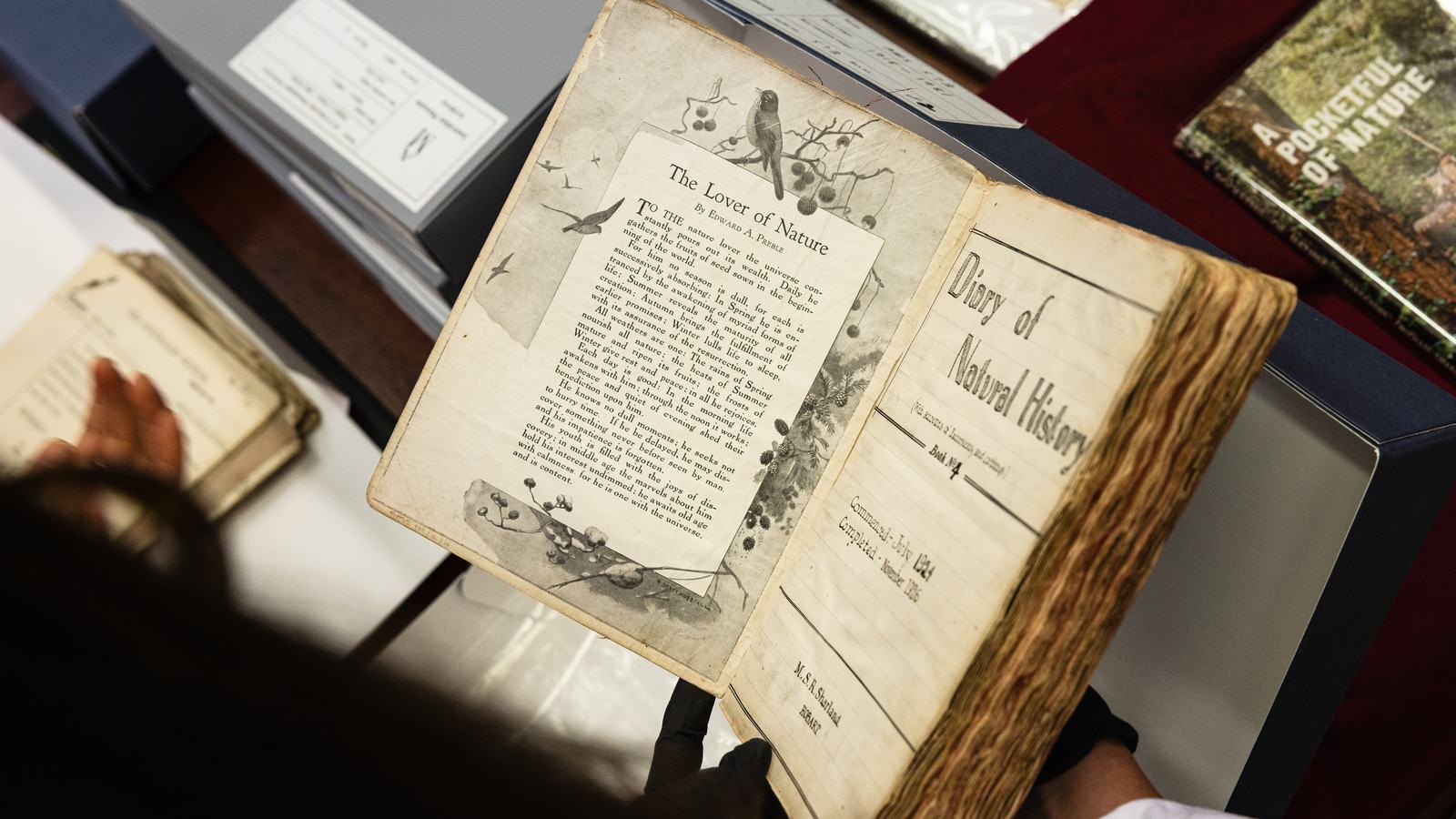 Michael Sharland Field Notes Collection Visit from Students