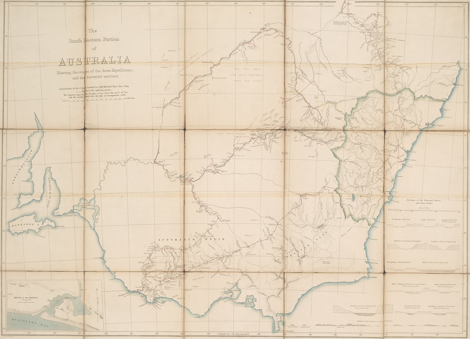 Map of the south-eastern portion of Australia