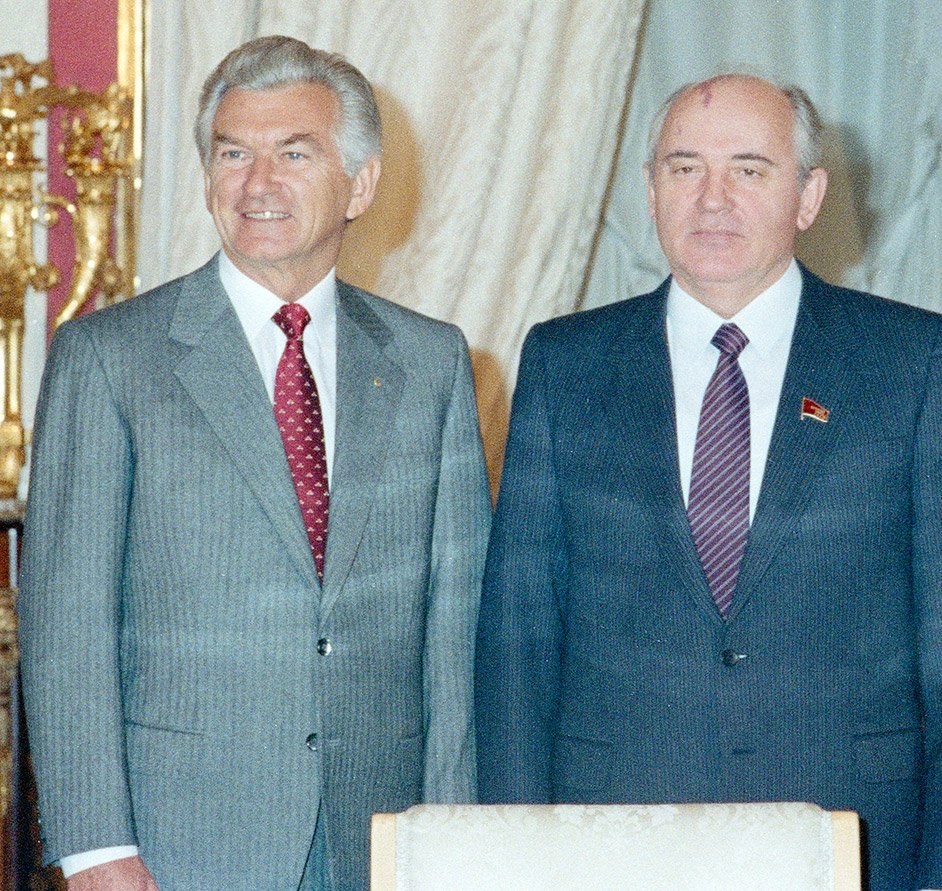 General Secretary Gorbachev and Prime Minister Bob Hawke, Moscow 1987
