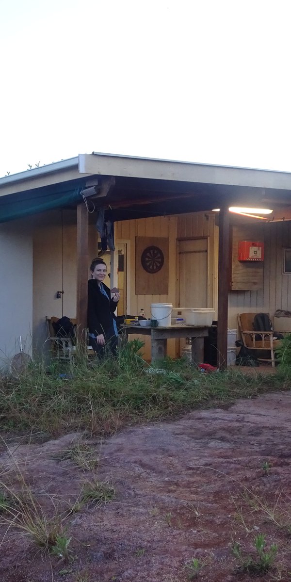 Natalie Tees at the Parks Australia hut on Phillip Island