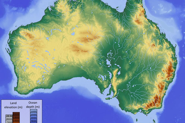 Relief Map of Australia