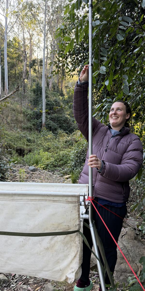 Ricky-Lee Erichson (AM) setting up harp trap (Bryan Lessard)