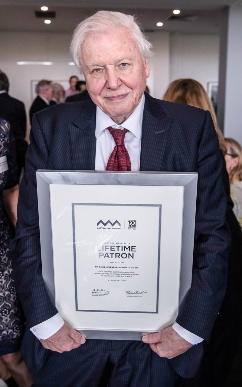 Sir David Attenborough receives Australian Museum Lifetime Patron award