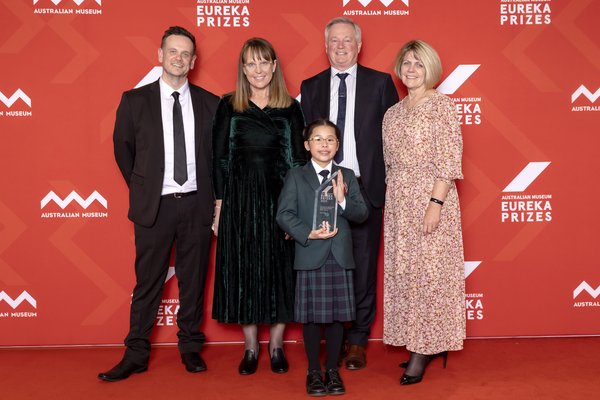 Annie Martin with 2025 primary school winner, Keira.