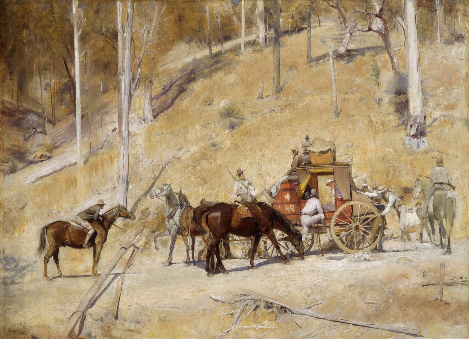 Bailed up. Oil on canvas, 1895.