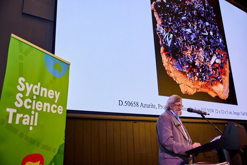 Ross Pogson delivering talk during Community Day, Sydney Science Trail 2022