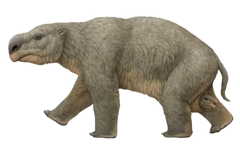Diprotodon optatum was the largest marsupial that ever lived, and the heaviest of Australia’s megafauna, weighing up to 2700 kilograms.