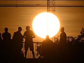 The sun sets (file image)