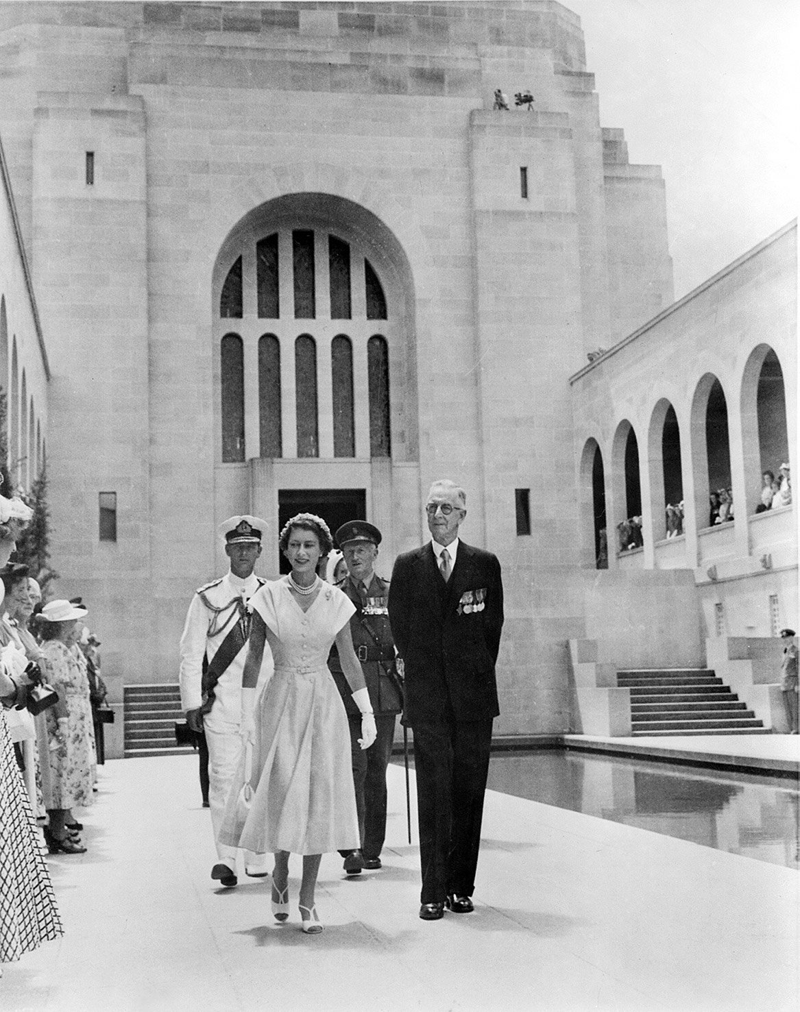 Queen Elizabeth II with Charles Bean