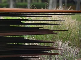 Steel sheets at a steelworks (file image)