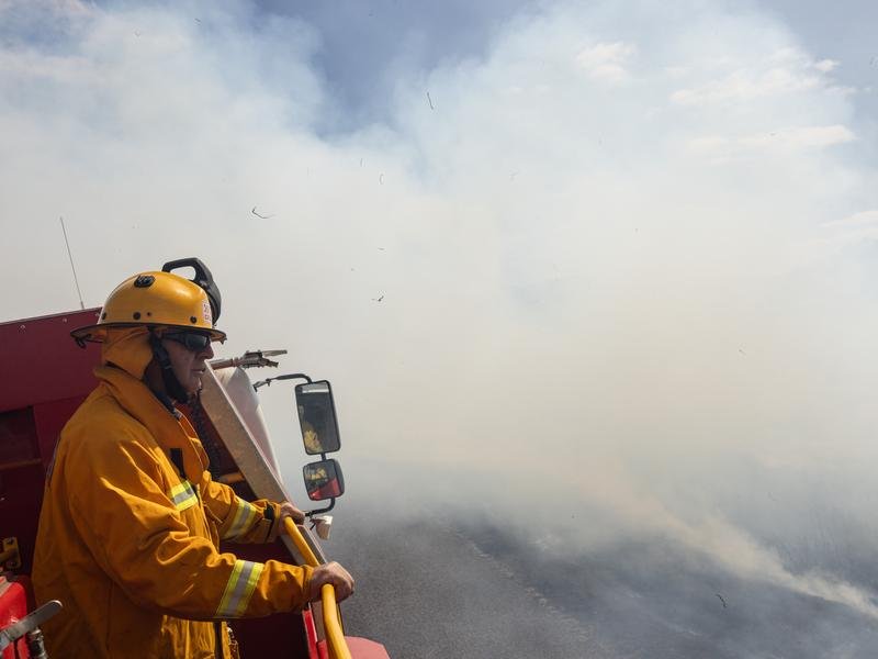 A file photo of a firefighter