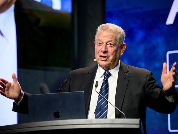 Former US vice-president Al Gore at the Climate Change 2025 summit