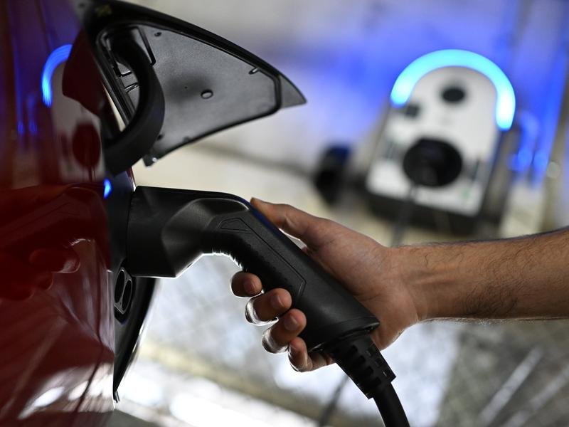 An electric car charger (file image)