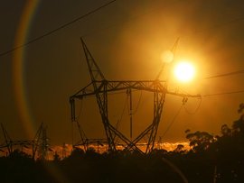 Electricity transmission lines (file image)
