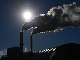 Emissions are seen from a factory