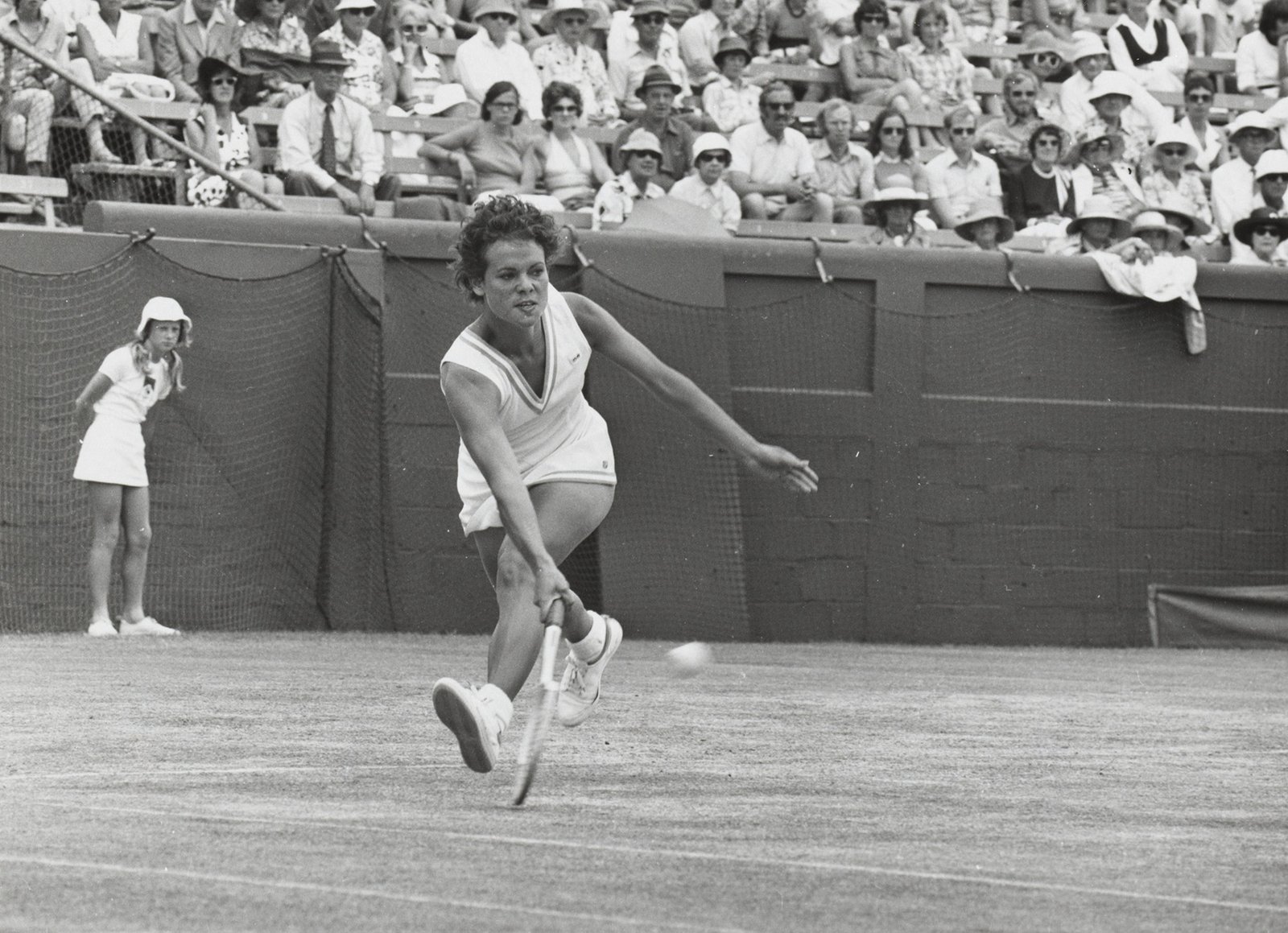 Goolagong playing in the Australian Open
